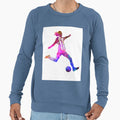 Playing Soccer Football Player Sweatshirt - Custom Art Print for Adults - T-Shirt, Sweatshirt, Hoodie