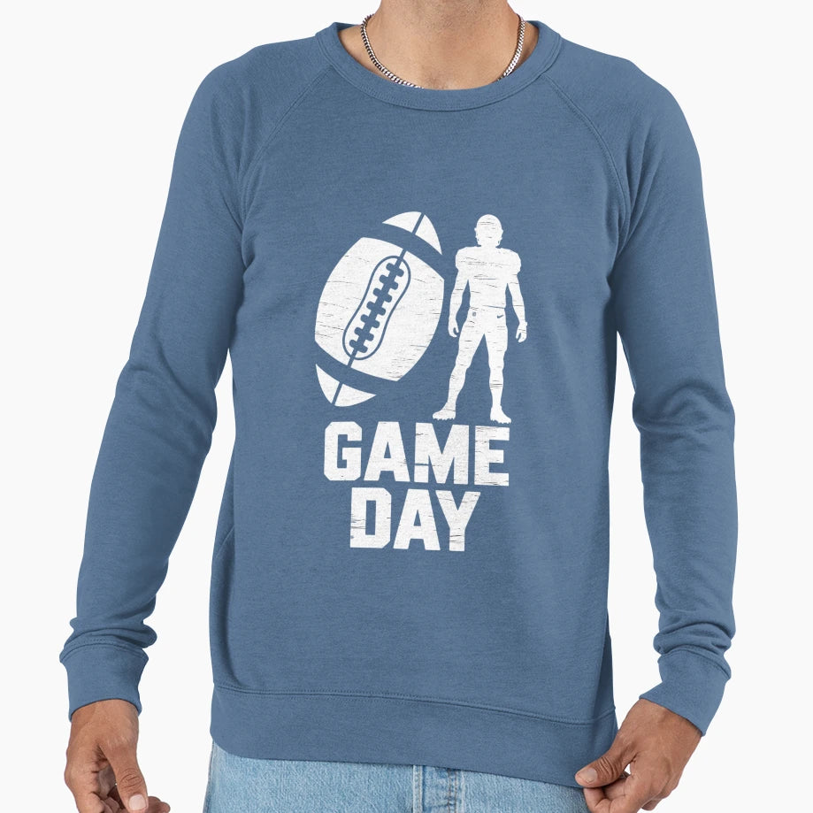 Game Day Football Sports Player Sweatshirt - Minimalist Print Unisex - T-Shirt, Sweatshirt, Hoodie