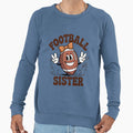 Coquette Bow Football Sister Game Day Sweatshirt - Unique Graphic Men Women - T-Shirt, Sweatshirt, Hoodie