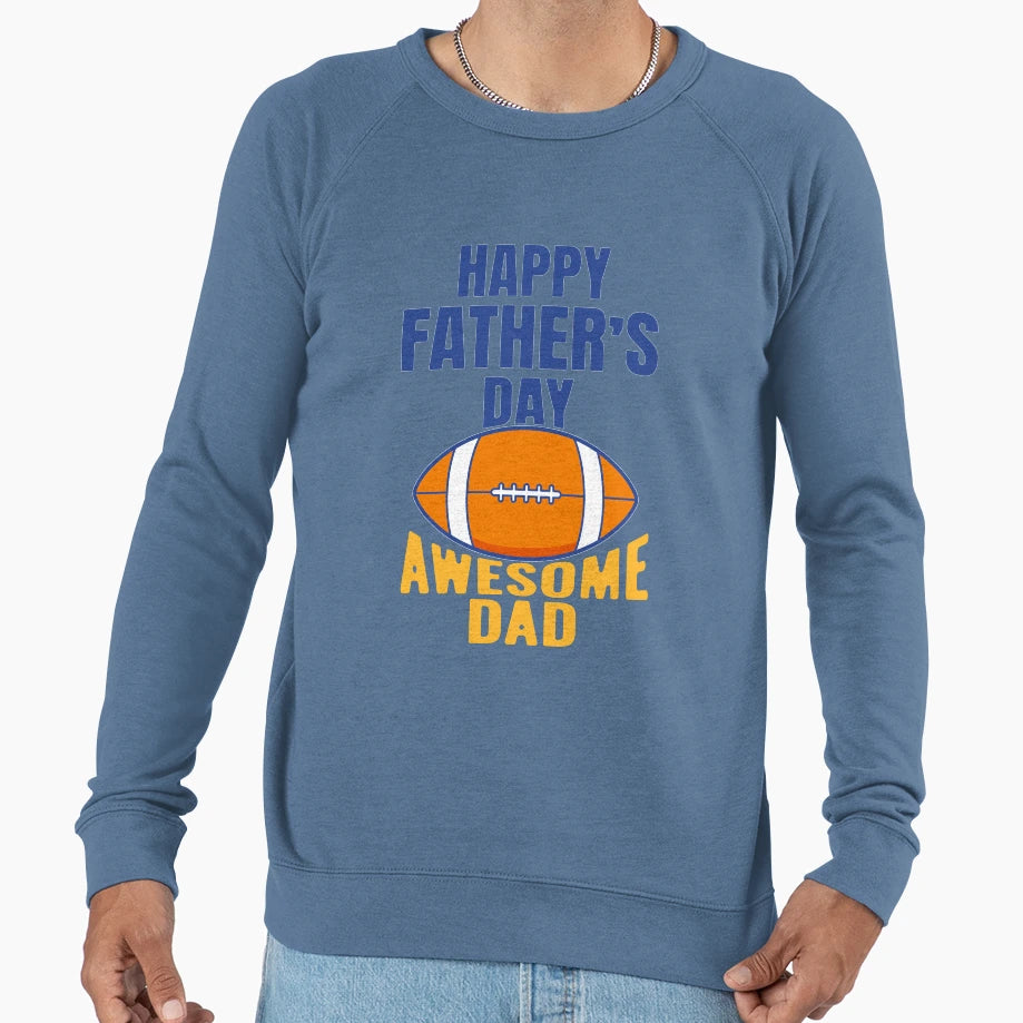 Awesome Football Dad Funny Fathers Day T-Shirt - Graphic Print Men Women - T-Shirt, Sweatshirt, Hoodie