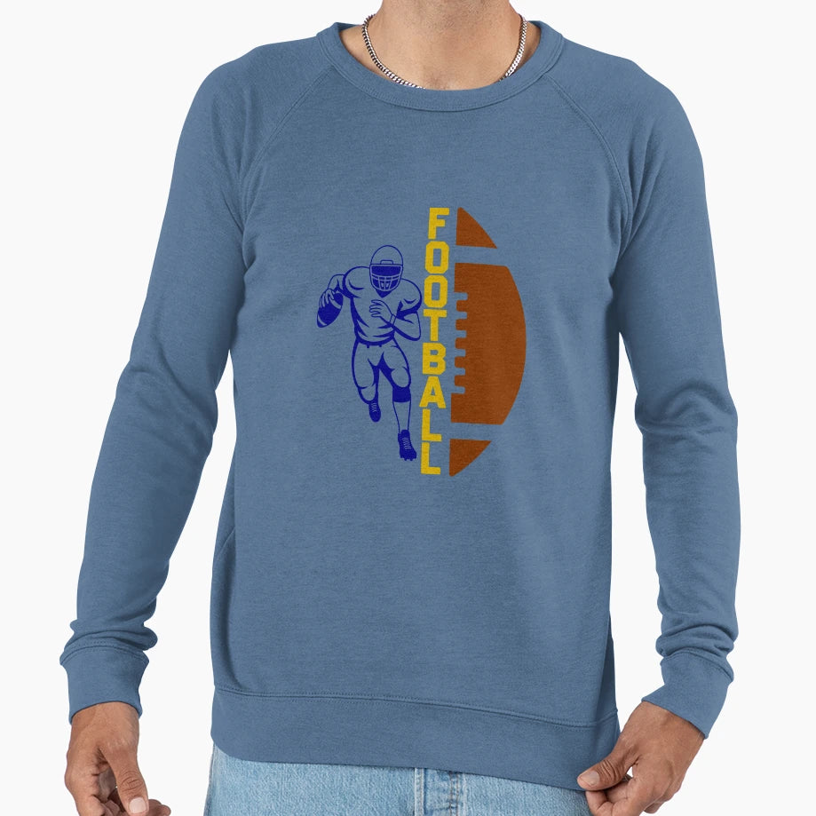 Running Football Player Football Sweatshirt - Casual Everyday Wear Unisex - T-Shirt, Sweatshirt, Hoodie