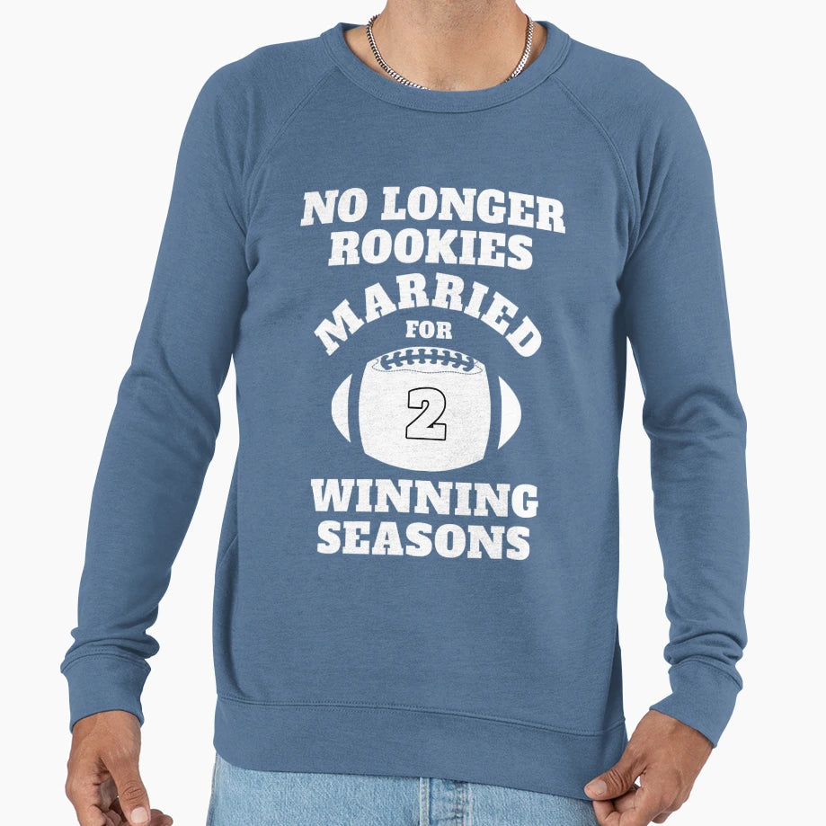 2Nd Wedding Anniversary Football Him Sweatshirt - Minimalist Print Unisex - T-Shirt, Sweatshirt, Hoodie
