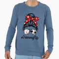 Classy Grammy Life Soccer Messy Bun Sweatshirt - Minimalist Print Unisex - T-Shirt, Sweatshirt, Hoodie