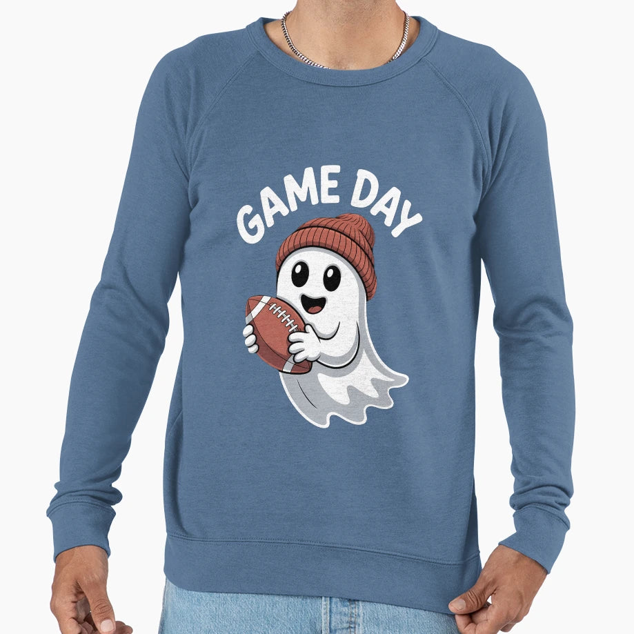 Football Game Day Ghost Halloween Sweatshirt - Novelty Apparel for Adults - T-Shirt, Sweatshirt, Hoodie