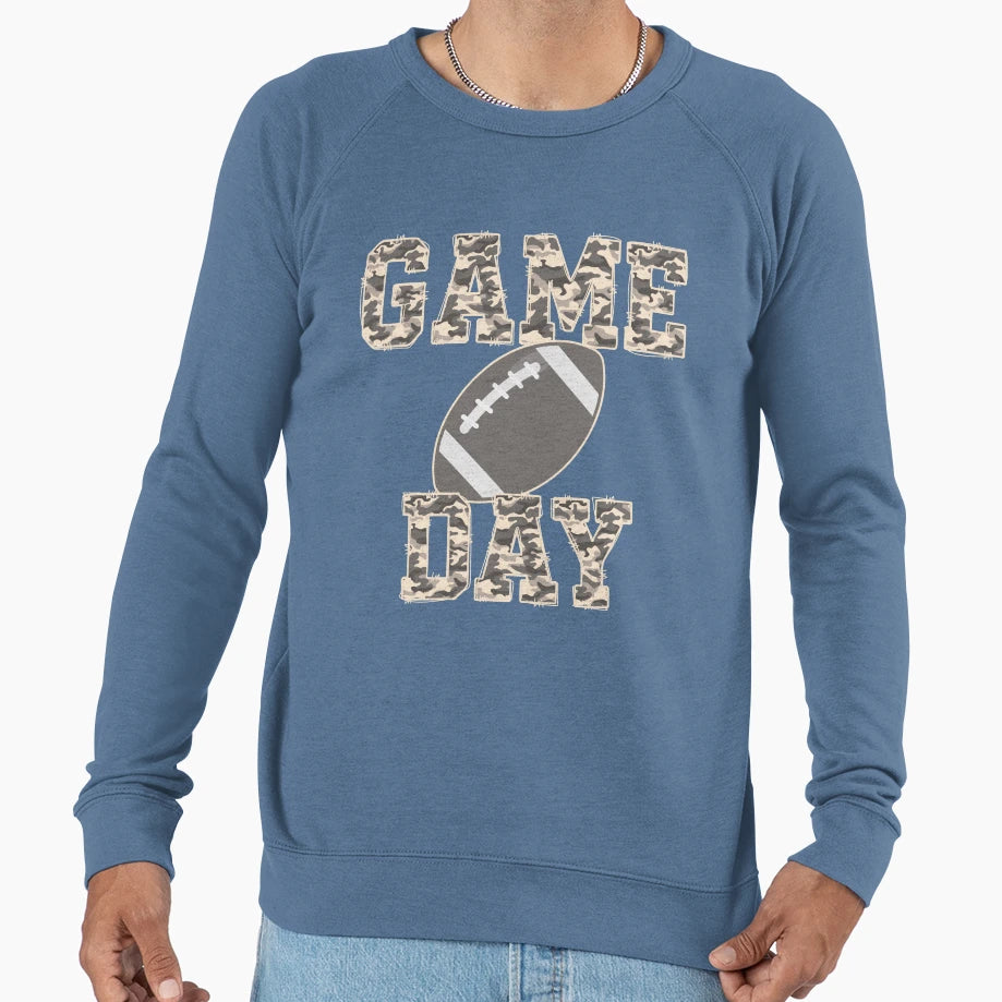 Game Day Camo Football Sweatshirt - Unique Graphic Unisex - T-Shirt, Sweatshirt, Hoodie