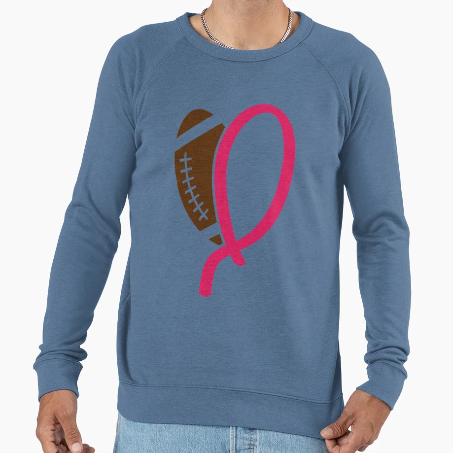Football Breast Cancer Awareness Sweatshirt - Aesthetic Graphic for Adults - T-Shirt, Sweatshirt, Hoodie