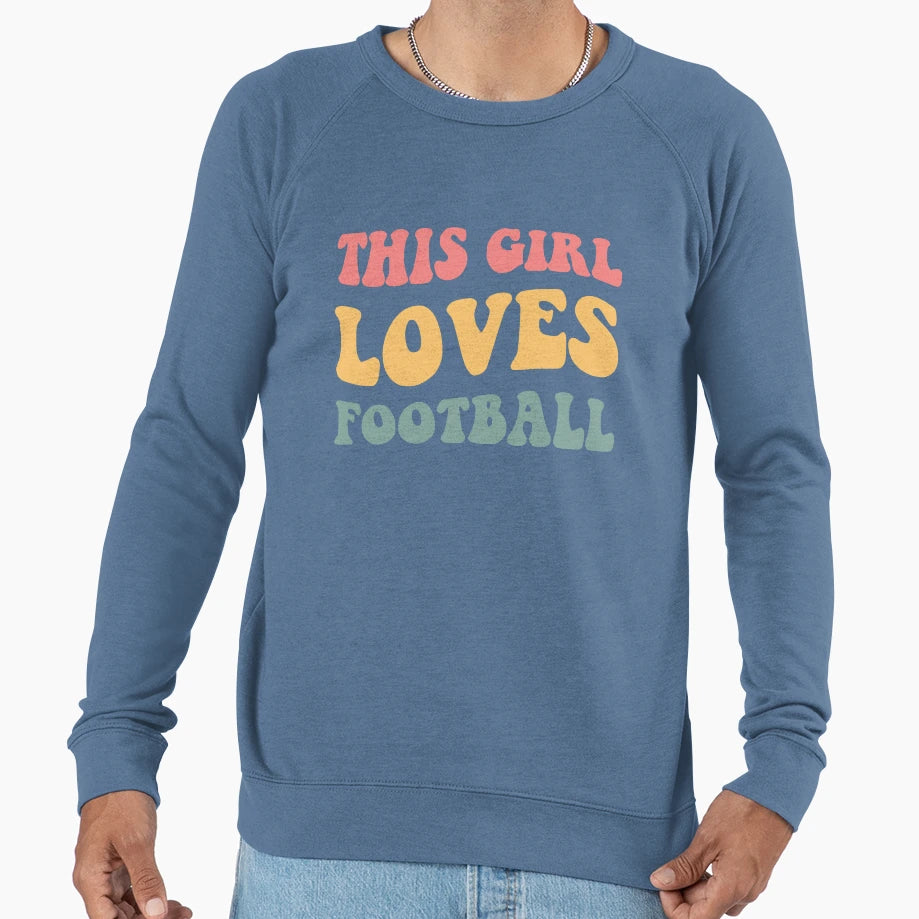 This Loves Football I Sweatshirt - Fun Novelty Design Men Women - T-Shirt, Sweatshirt, Hoodie