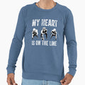 American Football My Heart Is Line Sweatshirt - Graphic Print for Adults - T-Shirt, Sweatshirt, Hoodie