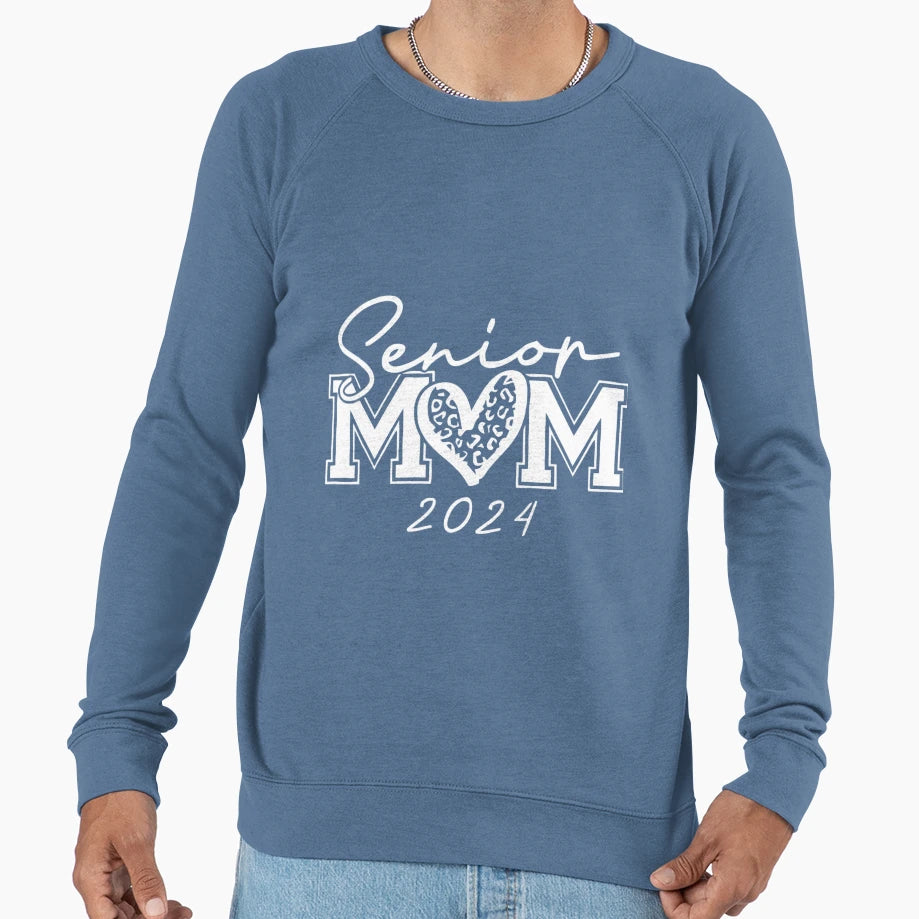 Senior 2024 Mom Graduate Heart Sweatshirt - Fun Novelty Design Unisex - T-Shirt, Sweatshirt, Hoodie