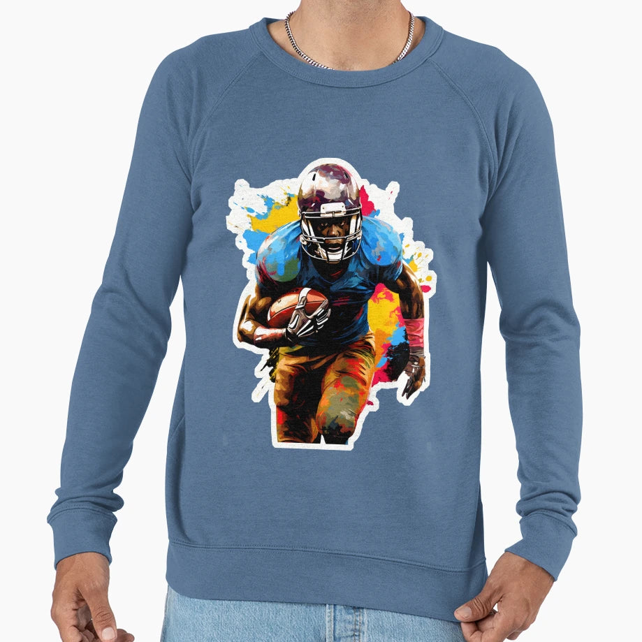 Football Fast Run Splashes Sweatshirt - Fun Novelty Design Men Women - T-Shirt, Sweatshirt, Hoodie