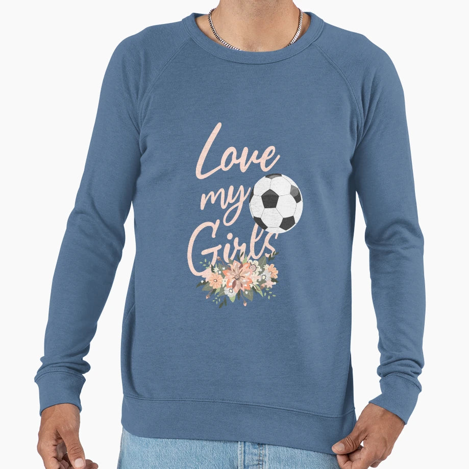 Funny Love My Soccer Gift Mom Teen Player Sweatshirt - Graphic Print Unisex - T-Shirt, Sweatshirt, Hoodie