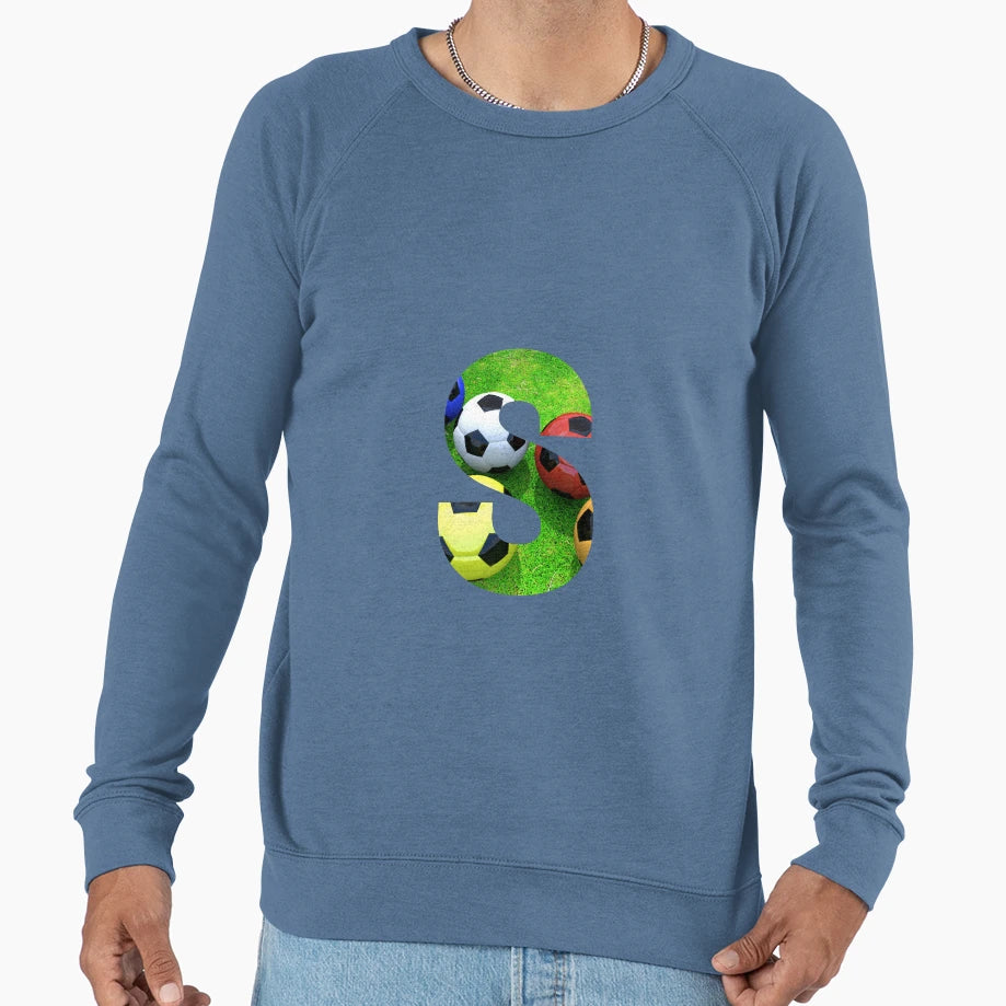 Soccer Balls Monogram Alphabet Letter Sweatshirt - Custom Art Print Unisex - T-Shirt, Sweatshirt, Hoodie