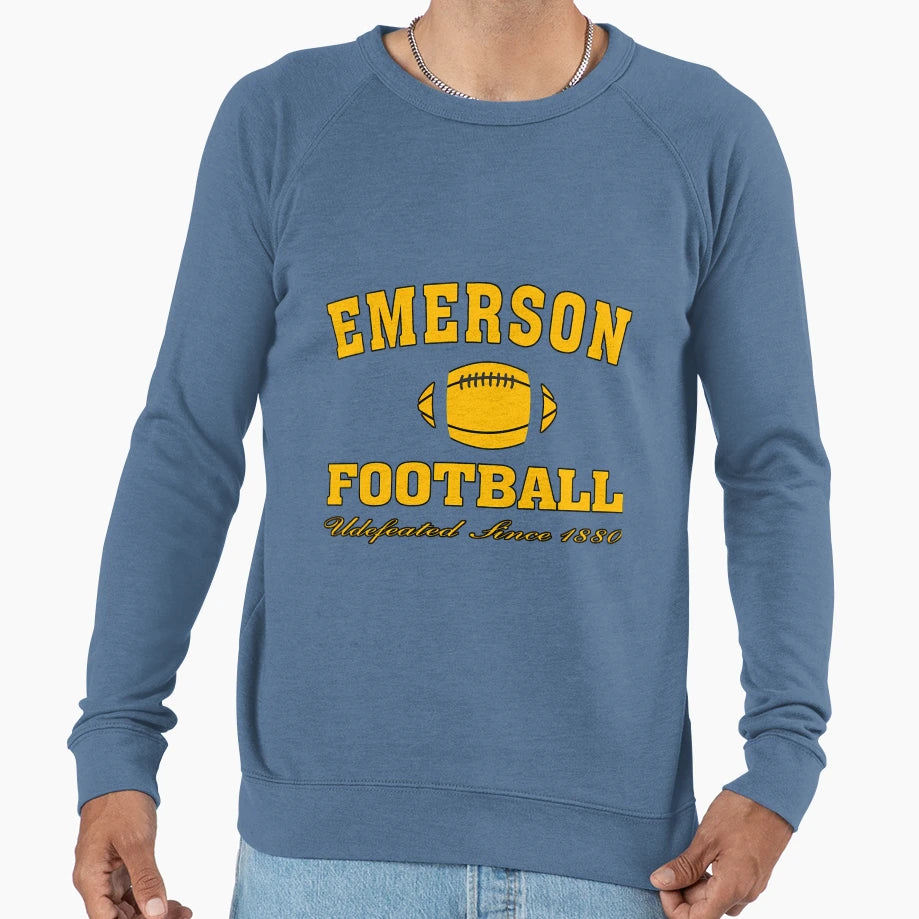 Emerson Football Undefeated College Sweatshirt - Graphic Print Unisex - T-Shirt, Sweatshirt, Hoodie