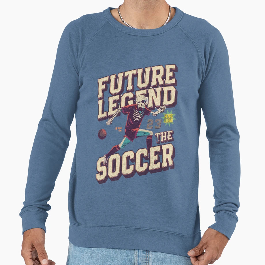 Future Soccer Legend Skeleton Sweatshirt - Unique Graphic for Adults - T-Shirt, Sweatshirt, Hoodie