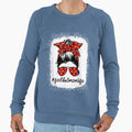 Bleached Football Mom Life Messy Sweatshirt - Minimalist Print for Adults - T-Shirt, Sweatshirt, Hoodie