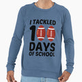 I Tackled 100 Days School Football Sweatshirt - Custom Art Print Men Women - T-Shirt, Sweatshirt, Hoodie