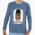 Afro Messy Bun Football Mom Funny T-Shirt - Streetwear Style for Adults - T-Shirt, Sweatshirt, Hoodie