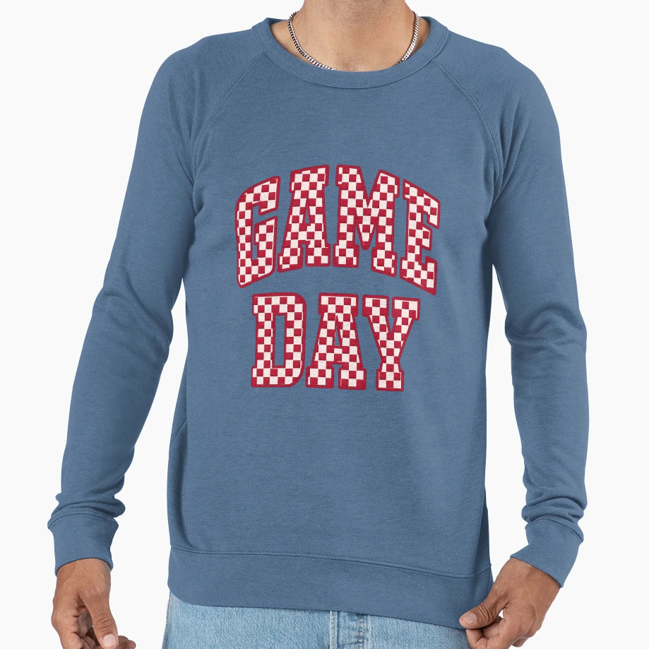 Game Day Football Red And Black Sweatshirt - Casual Everyday Wear Unisex - T-Shirt, Sweatshirt, Hoodie