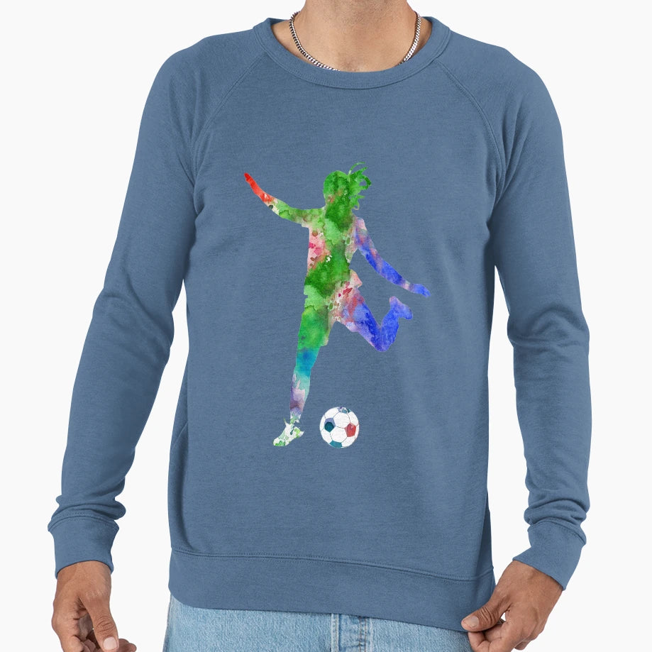 Female Soccer Player Sweatshirt - Novelty Apparel Men Women - T-Shirt, Sweatshirt, Hoodie
