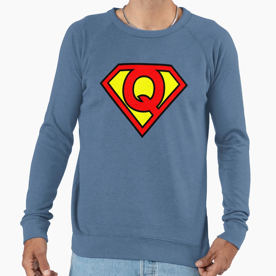 Letter Q Super Letter Vol 1 Sweatshirt - Minimalist Print Men Women - T-Shirt, Sweatshirt, Hoodie