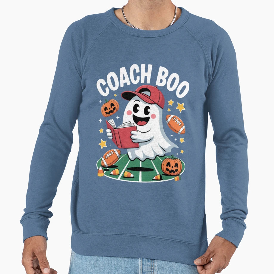 Ghost Football Coach Halloween Sweatshirt - Casual Everyday Wear Unisex - T-Shirt, Sweatshirt, Hoodie