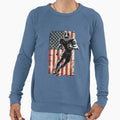 American Flag Football Player Sports Sweatshirt - Trendy Graphic Men Women - T-Shirt, Sweatshirt, Hoodie