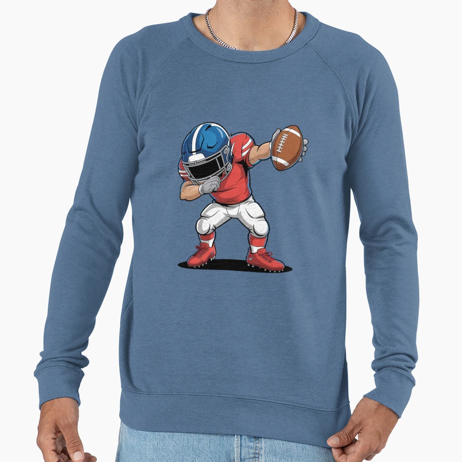 Dabbing Football Player Sweatshirt - Minimalist Print Unisex - T-Shirt, Sweatshirt, Hoodie