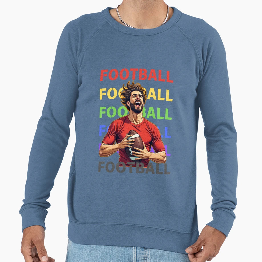 Football Fanatic Sweatshirt - Aesthetic Graphic Men Women - T-Shirt, Sweatshirt, Hoodie