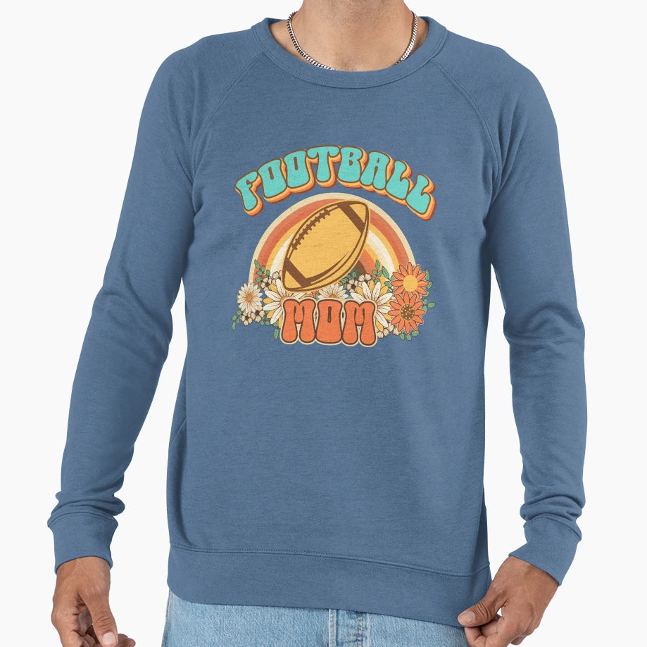 Groovy Football Mom Gift Funny Sweatshirt - Custom Art Print for Adults - T-Shirt, Sweatshirt, Hoodie