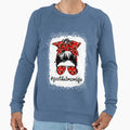 Bleached Football Mom Life Messy Bun Sweatshirt - Aesthetic Graphic Unisex - T-Shirt, Sweatshirt, Hoodie