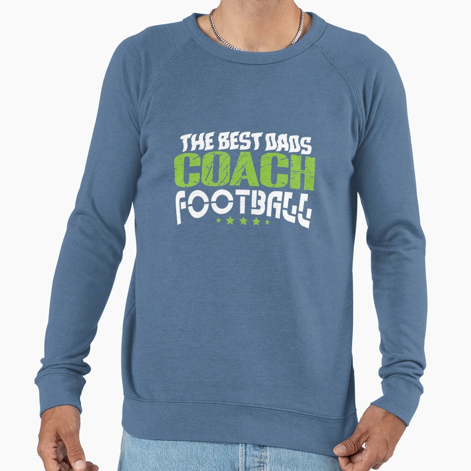 Mens Best Coach Dad Coaches Football T-Shirt - Custom Art Print Unisex - T-Shirt, Sweatshirt, Hoodie
