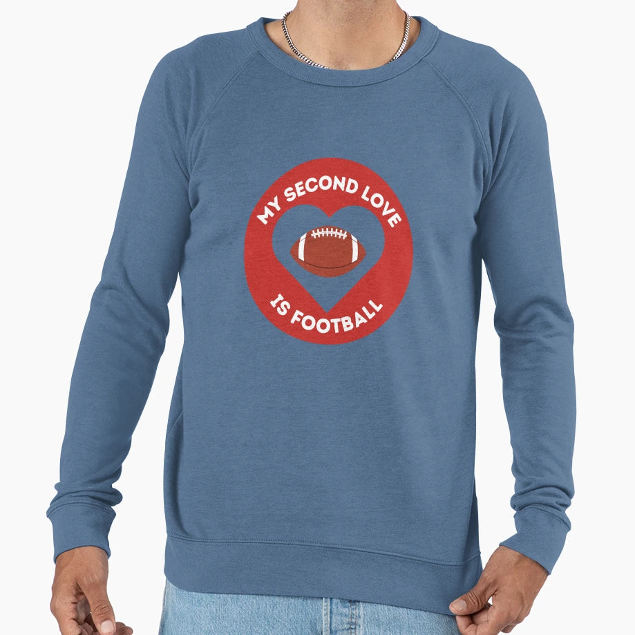My Second Love Is Football T-Shirt - Custom Art Print for Adults - T-Shirt, Sweatshirt, Hoodie