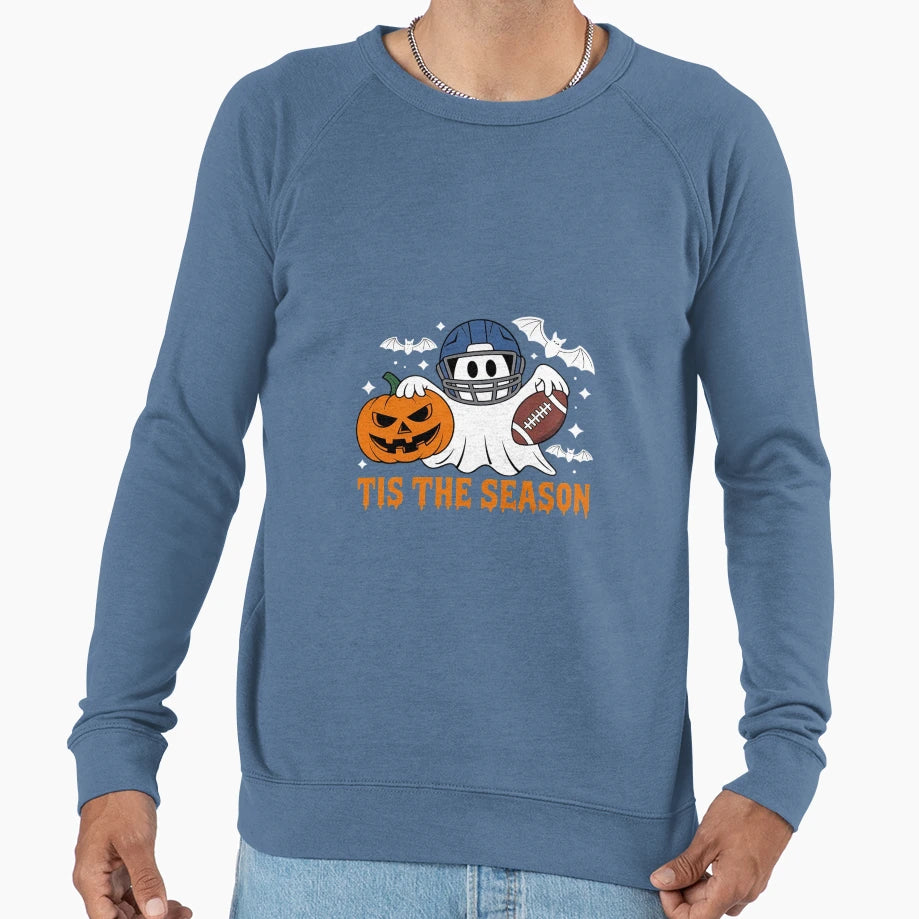 Tis Season Football Halloween Spooky Sweatshirt - Minimalist Print Unisex - T-Shirt, Sweatshirt, Hoodie