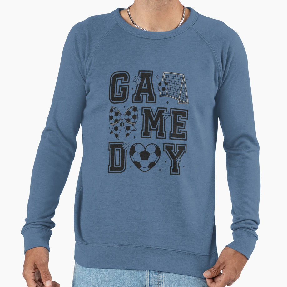 Soccer Game Day Sweatshirt - Graphic Print Unisex - T-Shirt, Sweatshirt, Hoodie