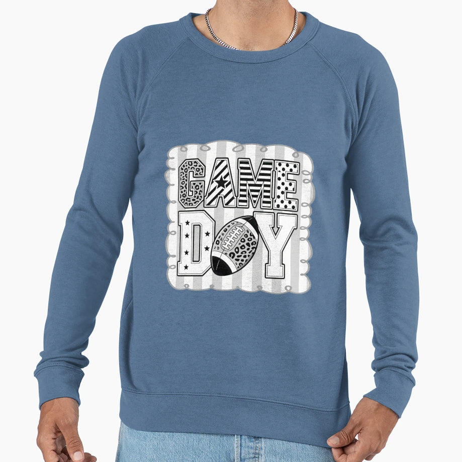 Game Day Fun Football Fan Gear Sweatshirt - Custom Art Print Men Women - T-Shirt, Sweatshirt, Hoodie