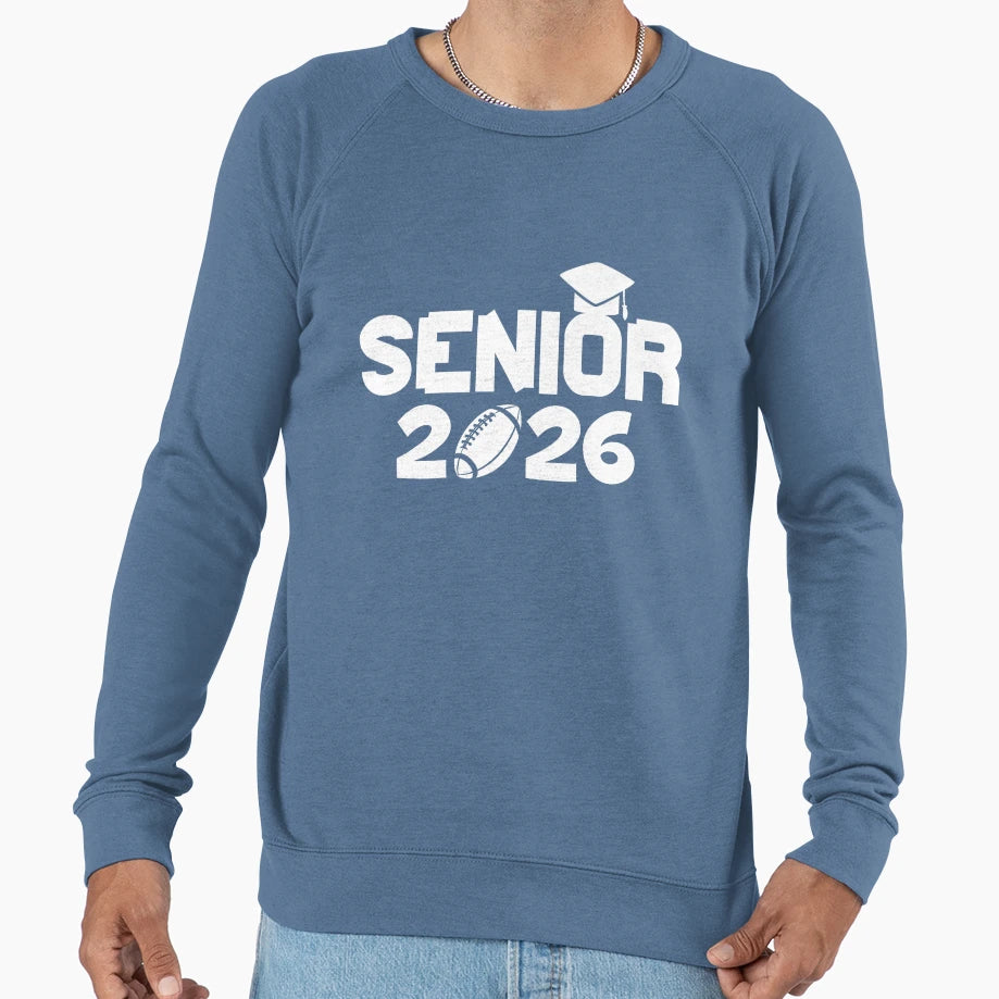 Senior 2026 Football Graduation Sweatshirt - Unique Graphic Unisex - T-Shirt, Sweatshirt, Hoodie