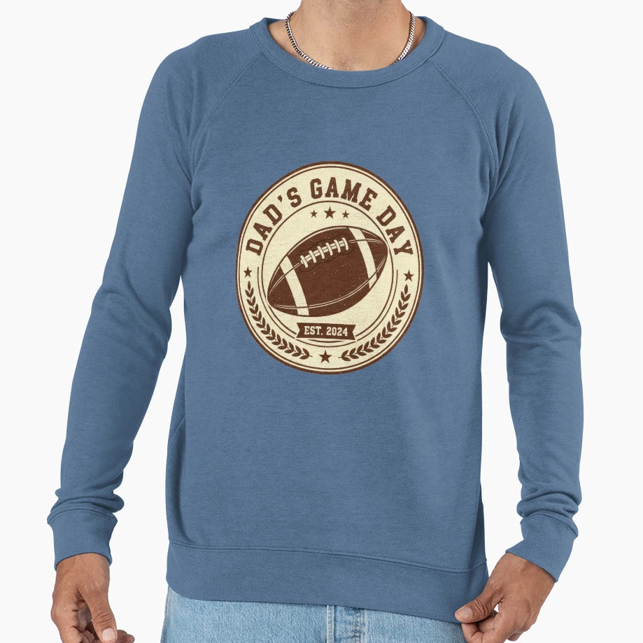 Dads Game Day Football Badge Sweatshirt - Casual Everyday Wear for Adults - T-Shirt, Sweatshirt, Hoodie