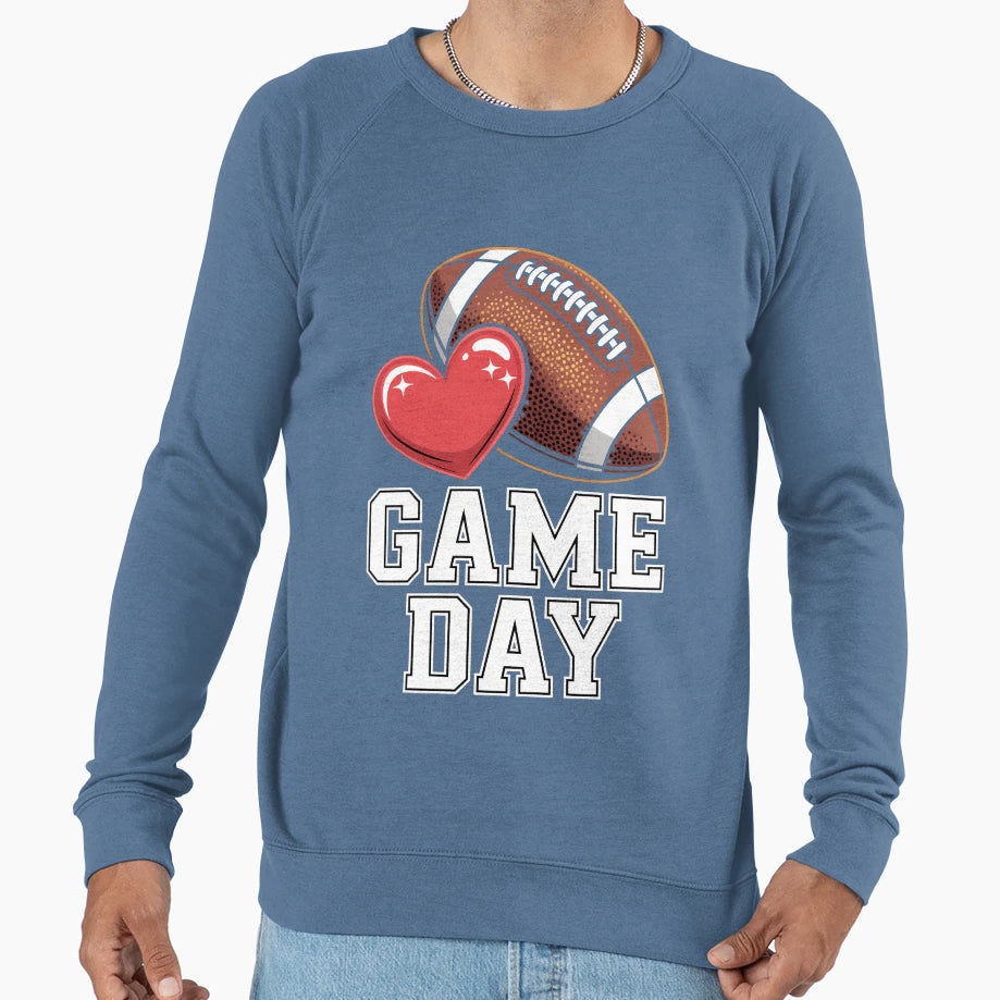 Game Day Football Sweatshirt - Minimalist Print for Adults - T-Shirt, Sweatshirt, Hoodie