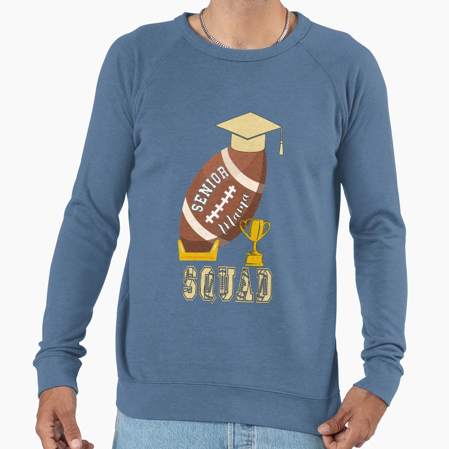 Senior Mama Squad American Football Sweatshirt - Minimalist Print Unisex - T-Shirt, Sweatshirt, Hoodie