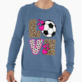 Love Soccer Leopard Soccer Sweatshirt - Casual Everyday Wear for Adults - T-Shirt, Sweatshirt, Hoodie