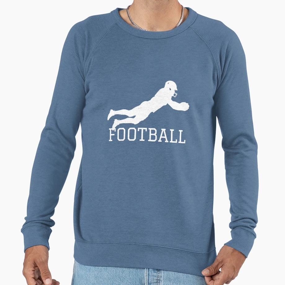 Football American Football Player Sweatshirt - Novelty Apparel for Adults - T-Shirt, Sweatshirt, Hoodie