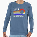 Milf I Love Football V Sweatshirt - Minimalist Print Men Women - T-Shirt, Sweatshirt, Hoodie