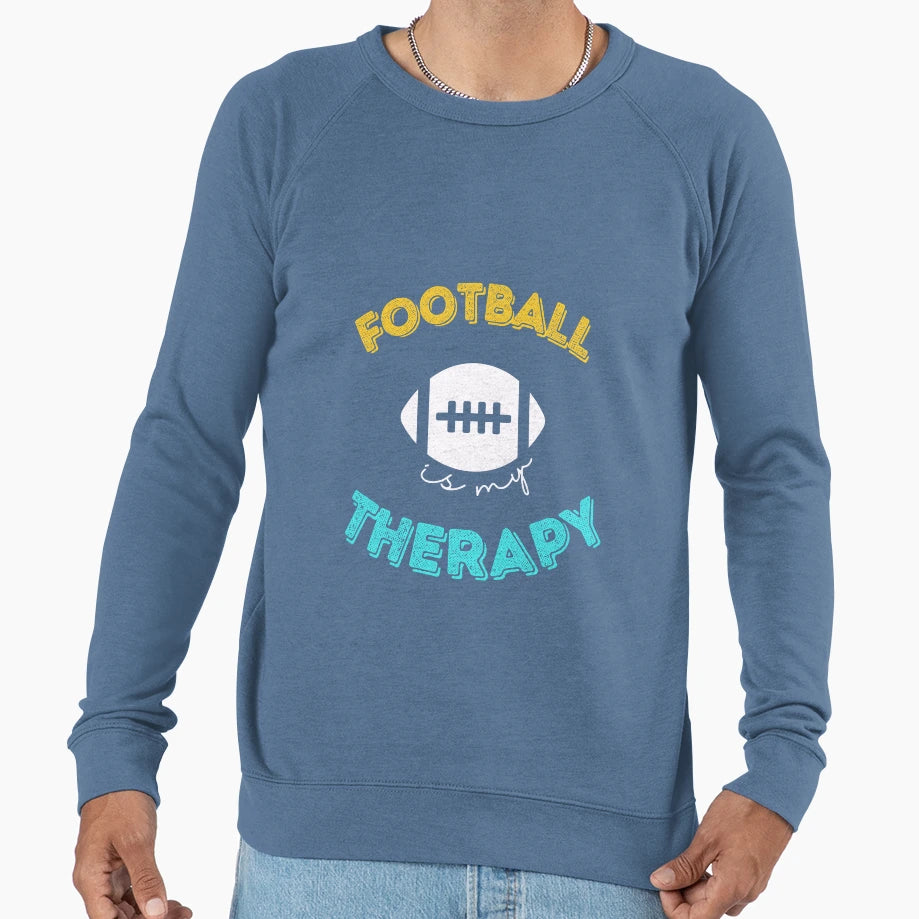 Football Is My Therapy Sweatshirt - Trendy Graphic Unisex - T-Shirt, Sweatshirt, Hoodie