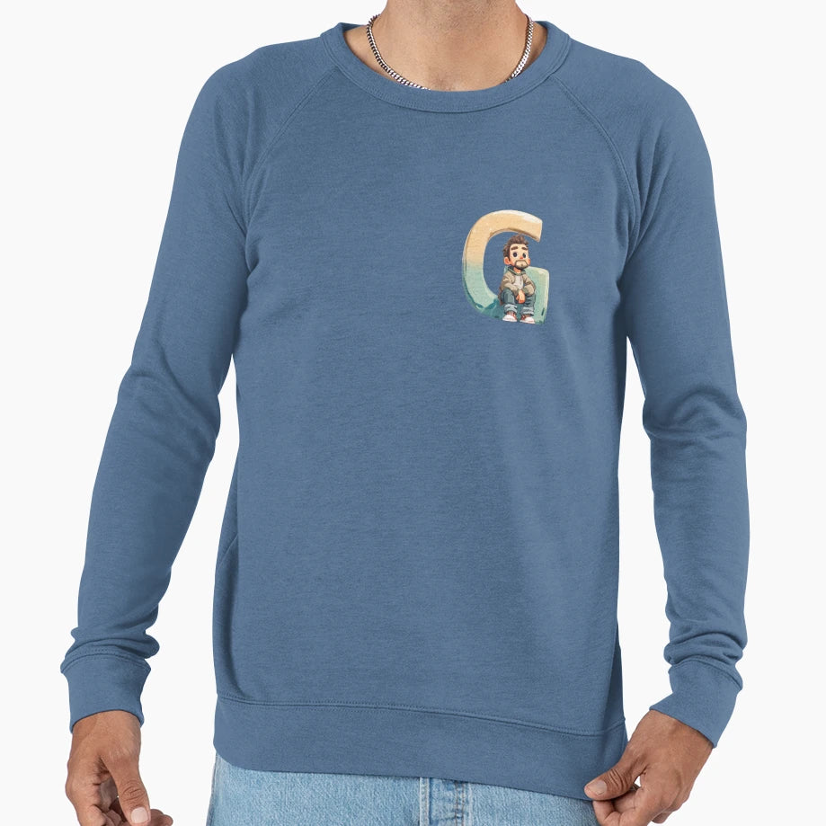 Letter G Character Illustration Sweatshirt - Fun Novelty Design for Adults - T-Shirt, Sweatshirt, Hoodie