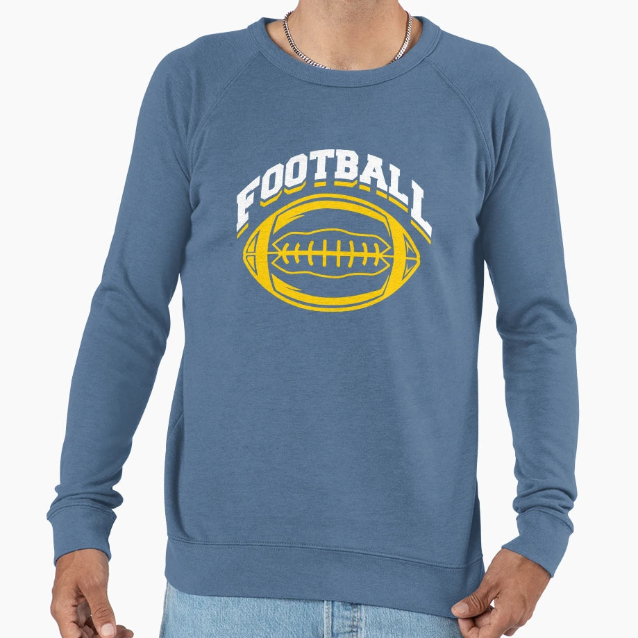 Gold Football Sweatshirt - Casual Everyday Wear Unisex - T-Shirt, Sweatshirt, Hoodie