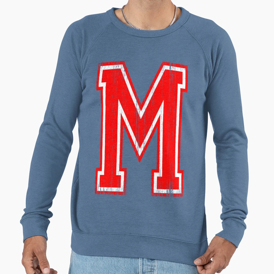 Big Red Letter M Sweatshirt - Minimalist Print Unisex - T-Shirt, Sweatshirt, Hoodie