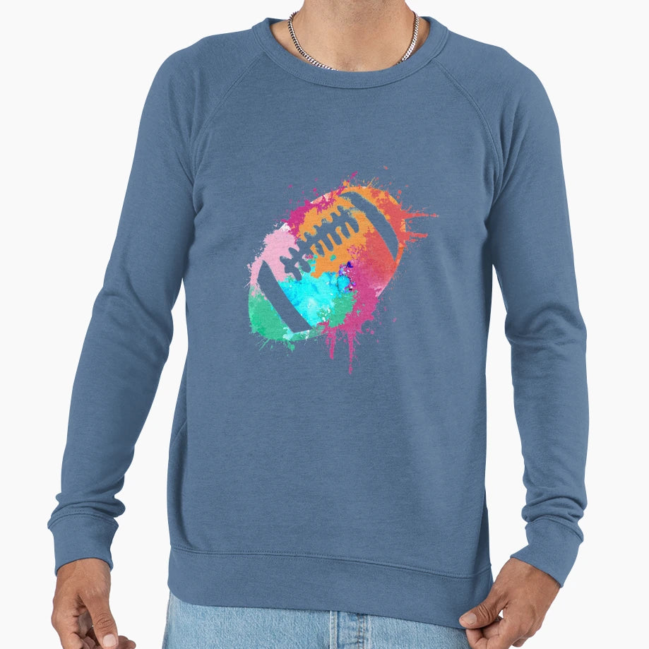 American Football Ball Sport Art Sweatshirt - Unique Graphic Men Women - T-Shirt, Sweatshirt, Hoodie