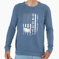 Football Daddy American Flag Sweatshirt - Minimalist Print for Adults - T-Shirt, Sweatshirt, Hoodie