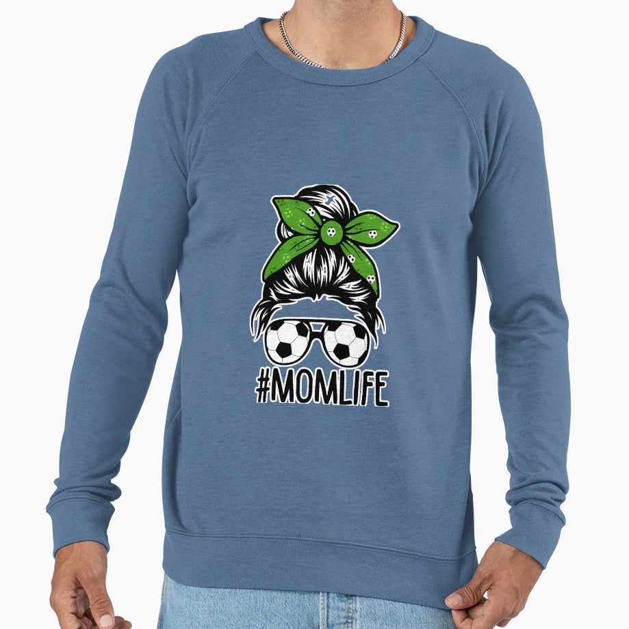 Mom Life Football Mothers Day Messy Sweatshirt - Trendy Graphic Men Women - T-Shirt, Sweatshirt, Hoodie
