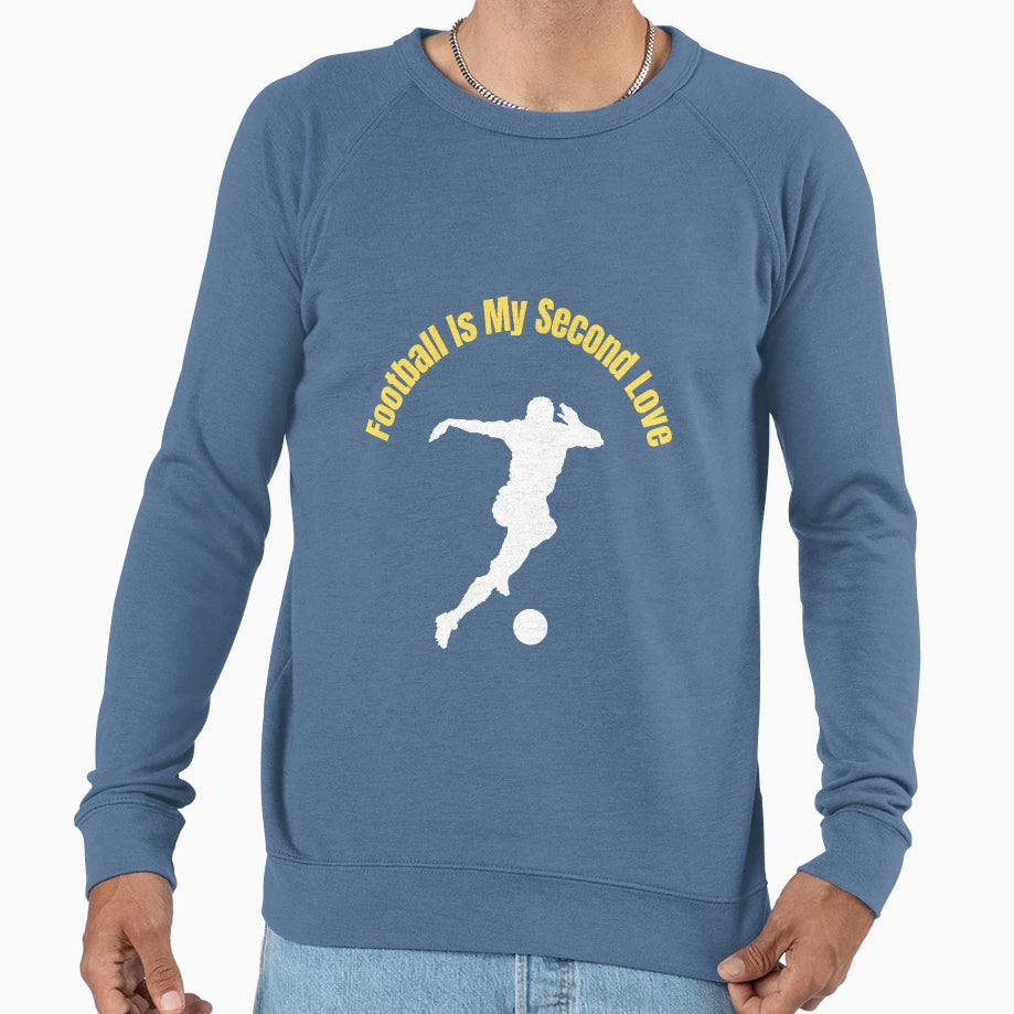 Football Is My Second Love Sweatshirt - Minimalist Print Men Women - T-Shirt, Sweatshirt, Hoodie